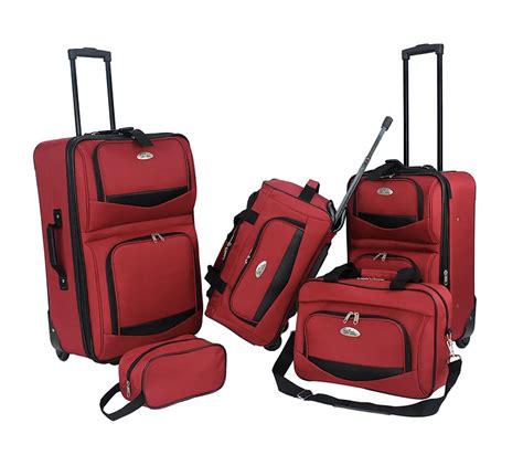 bob mackie 5 piece luggage set.